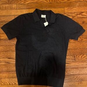 Frank and Oak Short Sleeve Linen Polo Sweater